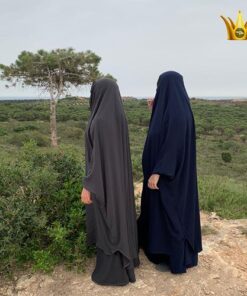 Jilbab 2 pieces Royal gris Mouhajiroun