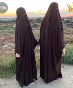 Jilbab 2 pieces Royal marron Mouhajiroun