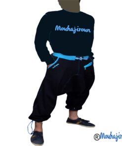Sarouel Homme noir Mouhajiroun