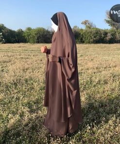 Jilbab deux pieces Royal parme Mouhajiroun