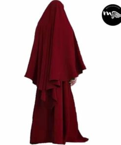 Robe et Khimar Oumayrah bordeaux Mouhajiroun
