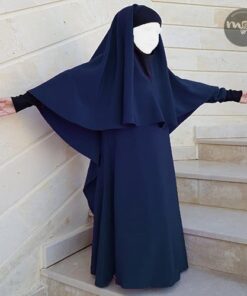 Robe et khimar Oumayrah bleu nuit Mouhajiroun