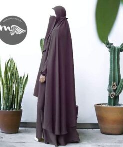 Alternative view of Ensemble abaya khimar Sabaa