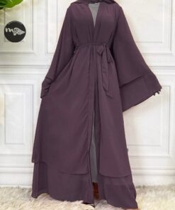 Abaya kimono double mousseline
