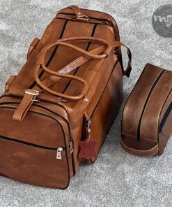 Ensemble sac de Voyage en cuir pure