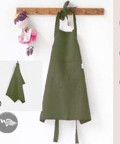 Alternative view of Ensemble Tablier de Cuisine avec 5 Torchons en lin